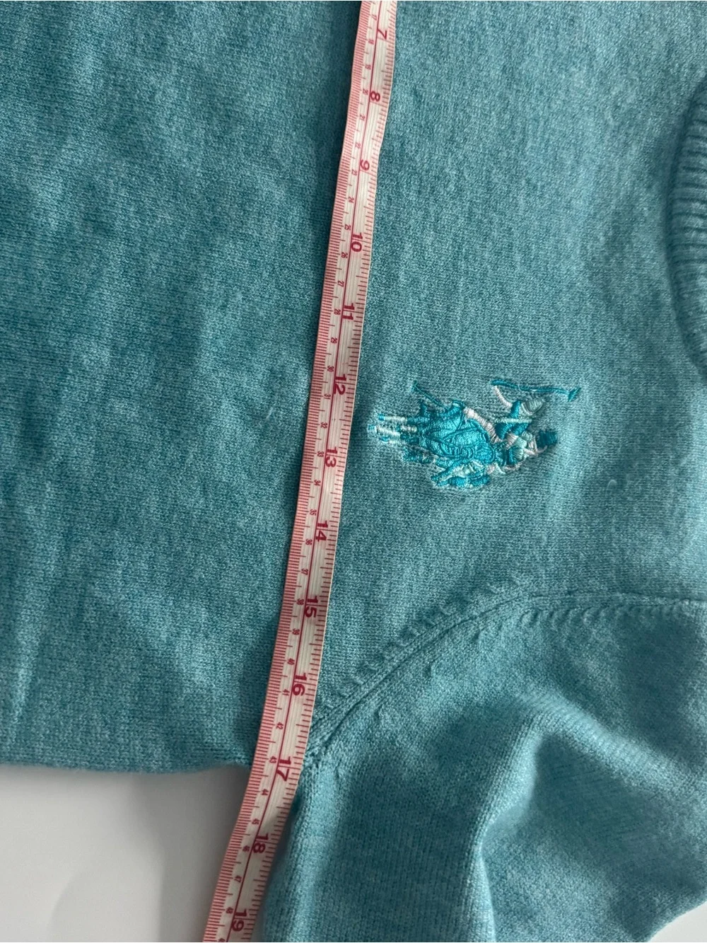 U.S. Polo Assn. Women's Crewneck Sweater in Teal Blue